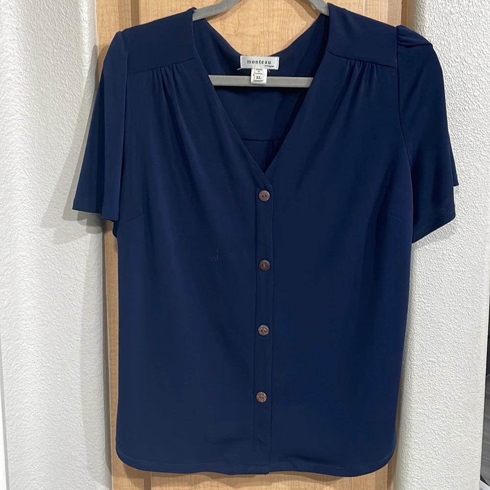 Faux Button Tee